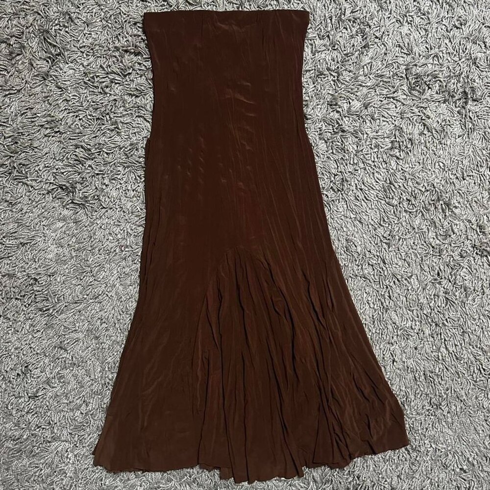 2000s Vintage Strapless Maxi Forest Fairy Dress Size S